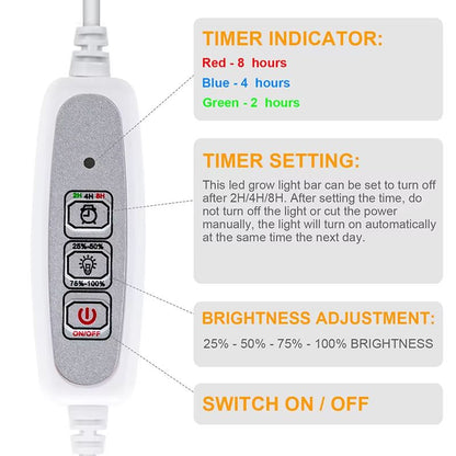 Indoor LED Grow Light With USB Timer  Full Spectrum Phyto Lamp For Plants 2