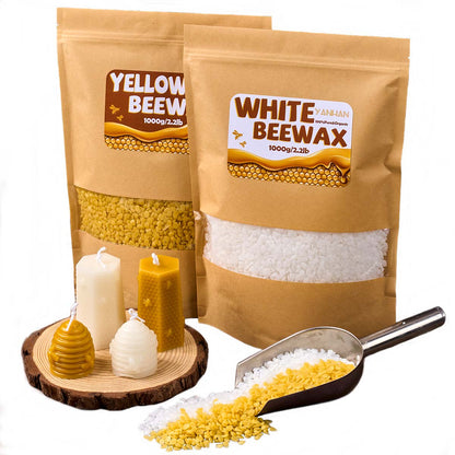 Pure Natural Granular Beeswax, DIY Candle Making Supplies, Handmade Scented Wax, Raw Materials for Craft