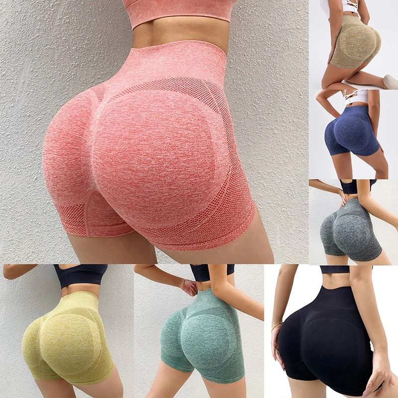 Womens High Waist Fitness Shorts for Gym and Yoga