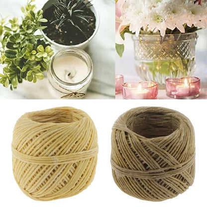 Natural Beeswax Wick, Organic Hemp Spool, DIY Candles, Votives, Tea Lights