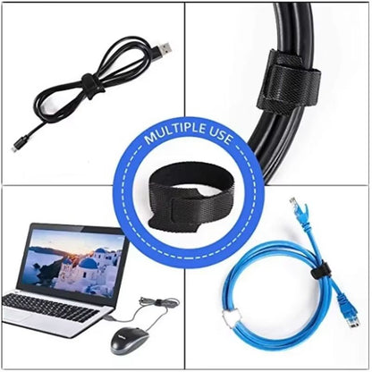 50Pcs Reusable Cable Ties  Adjustable Nylon Cord Management Straps 3