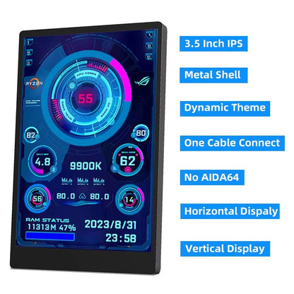 35 Inch IPS USB TypeC Secondary Screen  Mini Monitor For CPU GPU RAM HDD Display 1