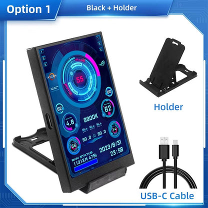 35 Inch IPS USB TypeC Secondary Screen  Mini Monitor For CPU GPU RAM HDD Display 6