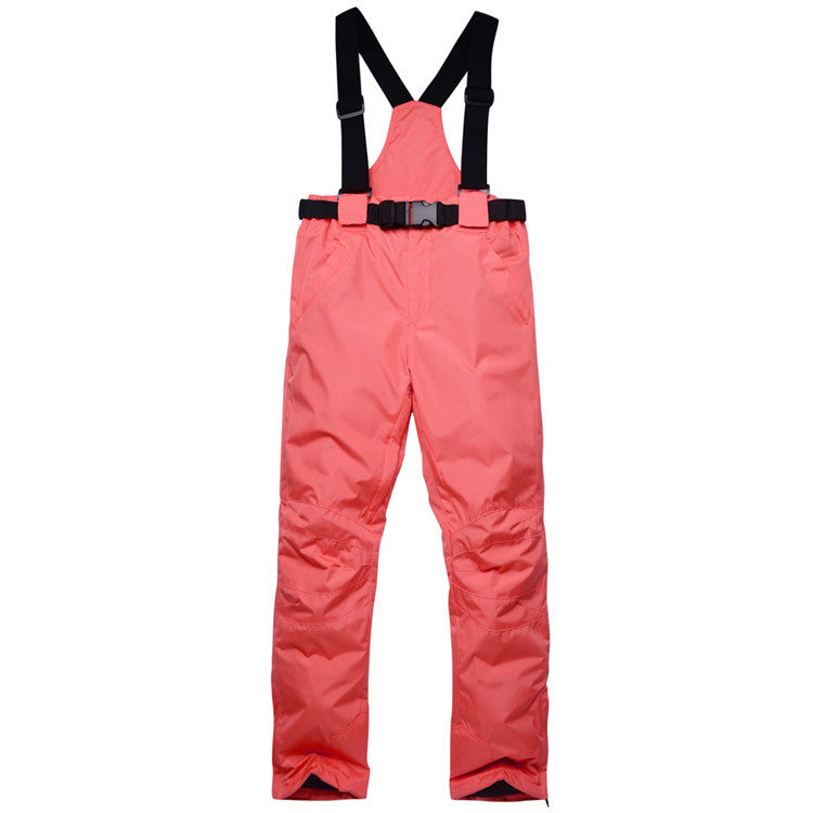 Thick Warm Snowboard Pants Windproof Waterproof Skiing Trousers For Men And Women With Suspenders 3