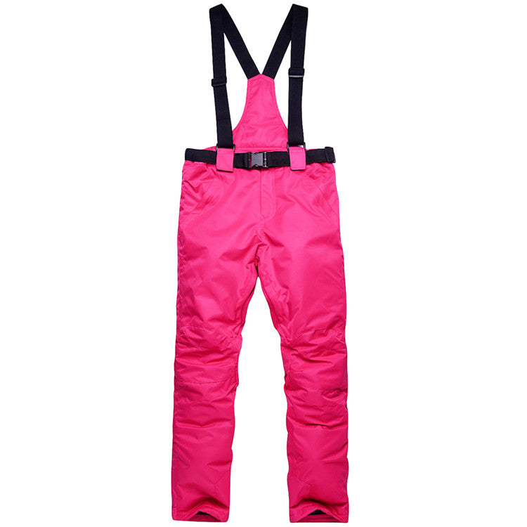 Thick Warm Snowboard Pants Windproof Waterproof Skiing Trousers For Men And Women With Suspenders 6