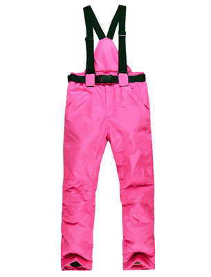 Thick Warm Snowboard Pants Windproof Waterproof Skiing Trousers For Men And Women With Suspenders 8