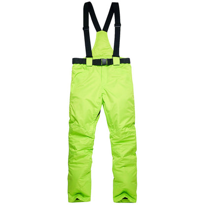 Thick Warm Snowboard Pants Windproof Waterproof Skiing Trousers For Men And Women With Suspenders 9