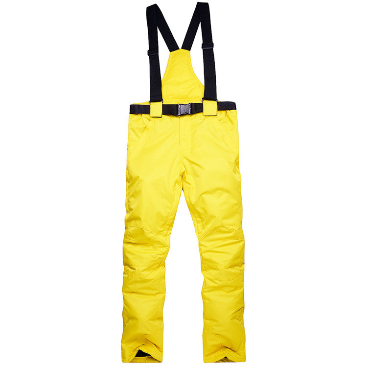 Thick Warm Snowboard Pants Windproof Waterproof Skiing Trousers For Men And Women With Suspenders 14