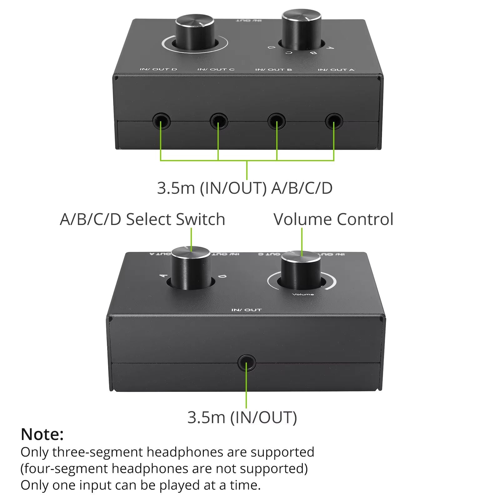 42 Way 35mm Stereo Audio Switcher  BiDirectional Splitter Box With Mute 3