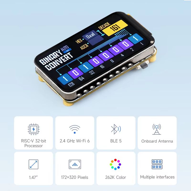 Waveshare ESP32C6 147 Display WiFi 6  Bluetooth RISCV Development Board For AIoT 1