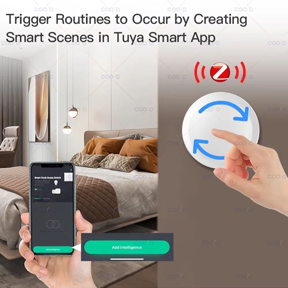 Tuya ZigBee Smart Knob Switch Rotatable Dimmer For Home Automation 3