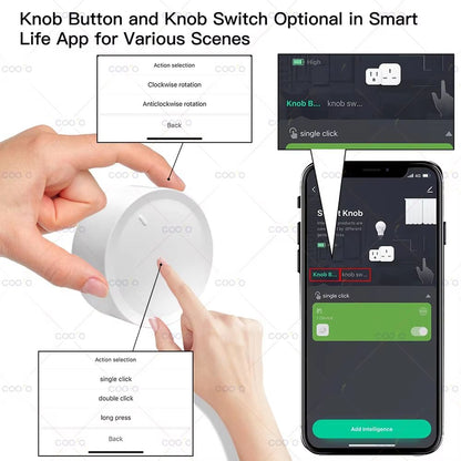 Tuya ZigBee Smart Knob Switch Rotatable Dimmer For Home Automation 4