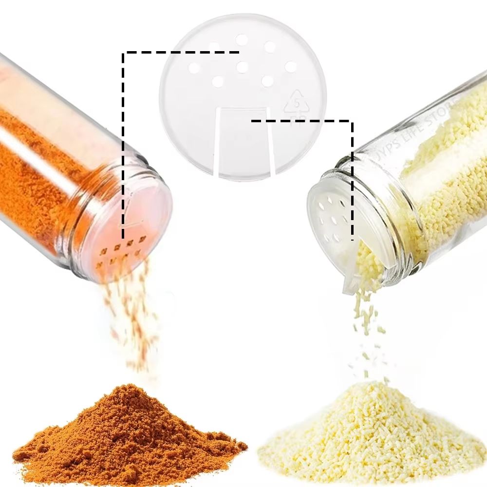 12Piece Glass Spice Jar Set With Bamboo Lids  Minimalist Labels 2