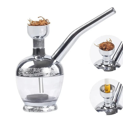 Microfilter Water Smoking Pipe for 8mm Cut Tobacco Portable Tar Reduction Pipe