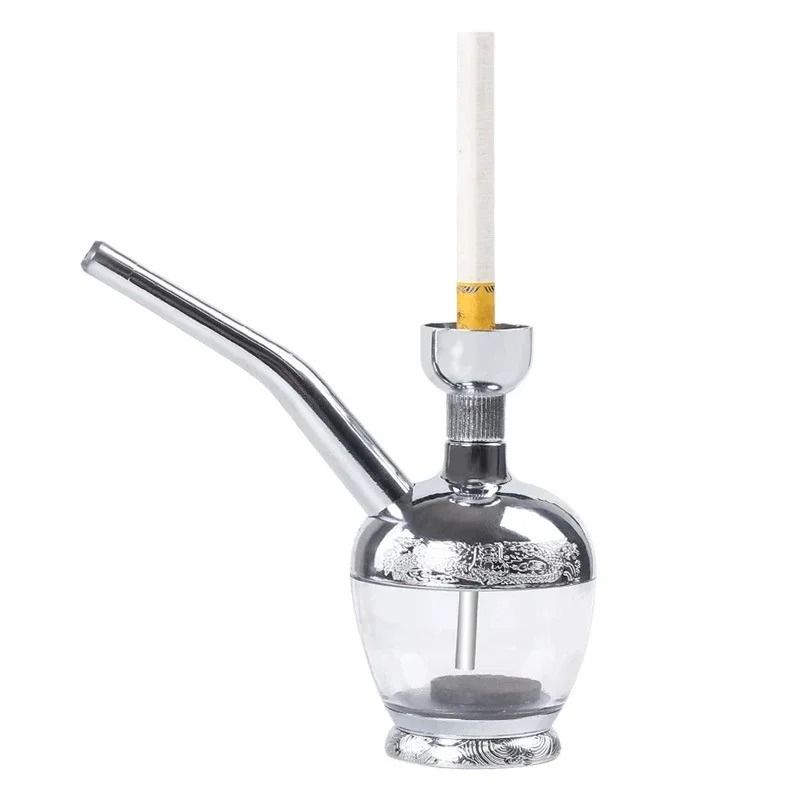 Microfilter Water Smoking Pipe For 8mm Cut Tobacco Portable Tar Reduction Pipe 4