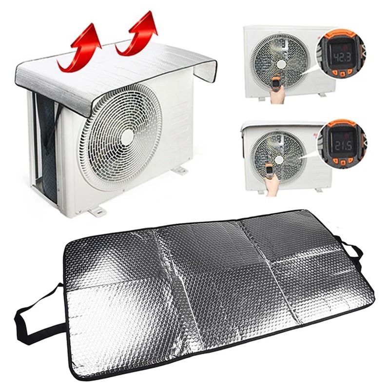 Rainproof Temperature Reducing Air Conditioning Cover Waterproof Sun Proof Heat Insulating Top Protective Cover