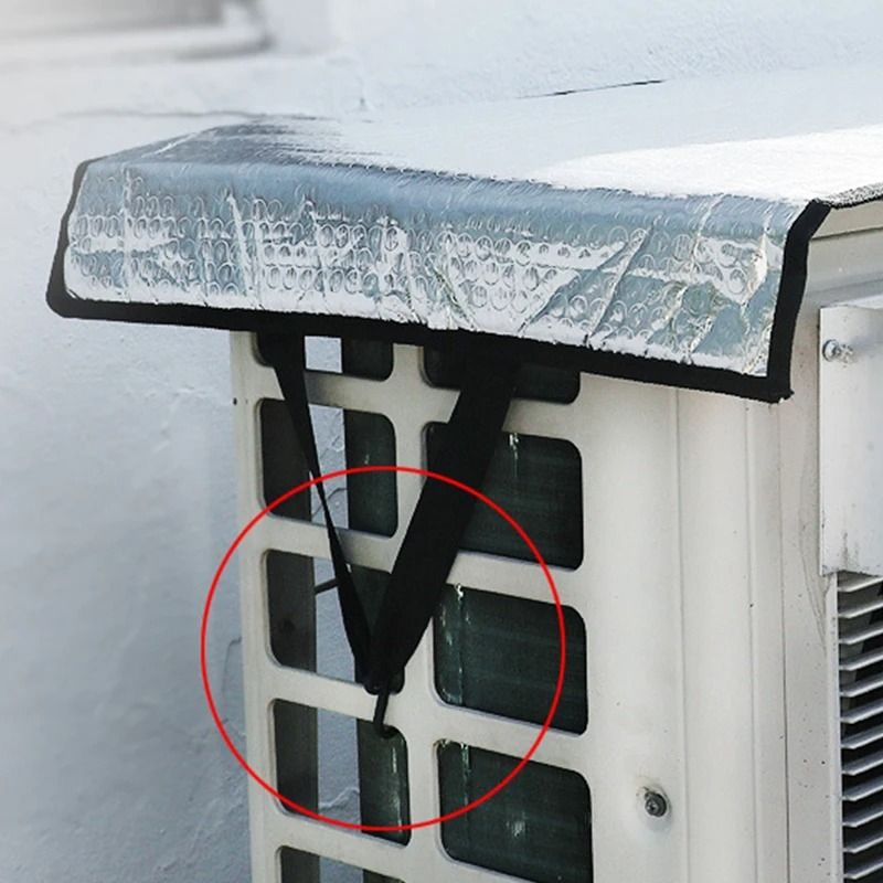 Rainproof Temperature Reducing Air Conditioning Cover Waterproof Sun Proof Heat Insulating Top Prot 3
