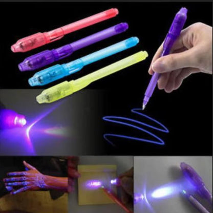 4pcs Luminous Magic UV Light Pens  Invisible Ink Drawing  Learning Set For Kids 1