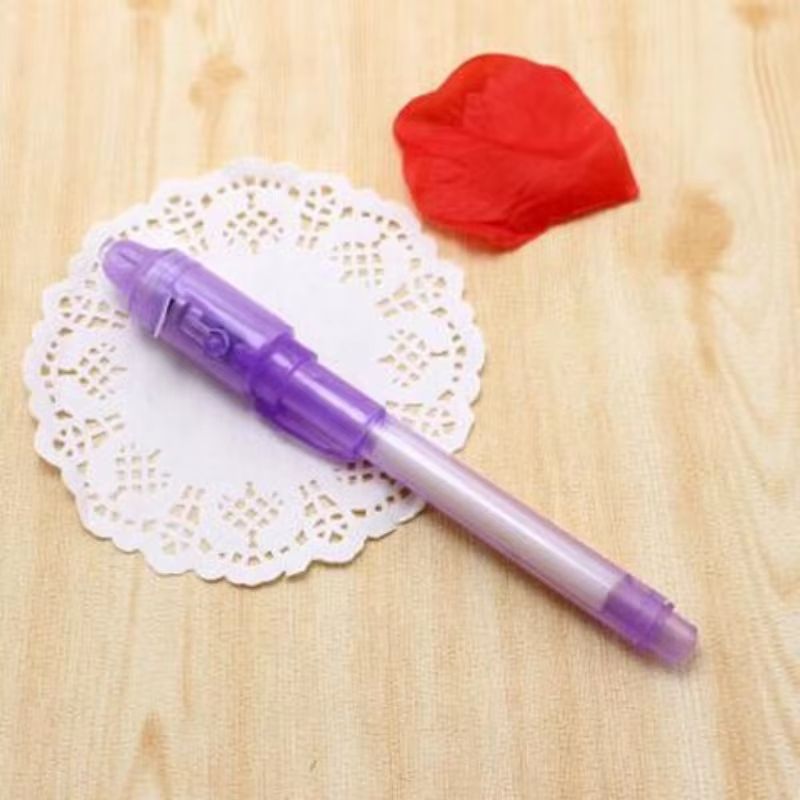 4pcs Luminous Magic UV Light Pens  Invisible Ink Drawing  Learning Set For Kids 6