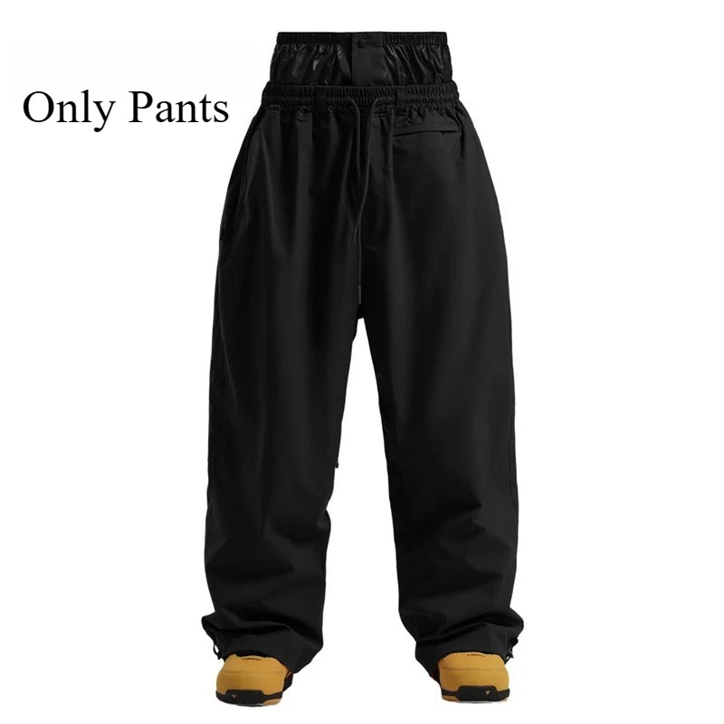 New Windproof Waterproof Ski Pants Baggy Loose Fit For Men And Women Breathable Adult Skiing Trouse 1