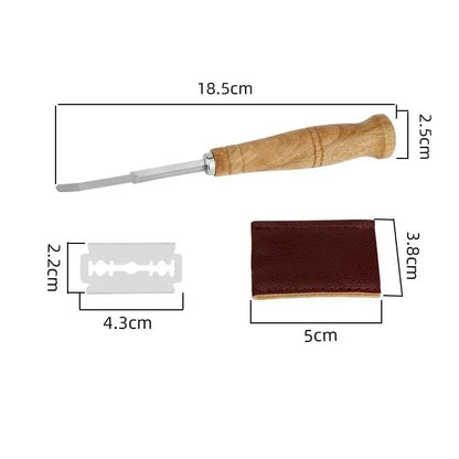 Bread Lame Slashing Tool With 5 Razor Blades And Leather Cover For Homemade Bread And Pizza 1