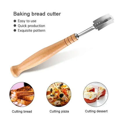 Bread Lame Slashing Tool With 5 Razor Blades And Leather Cover For Homemade Bread And Pizza 5