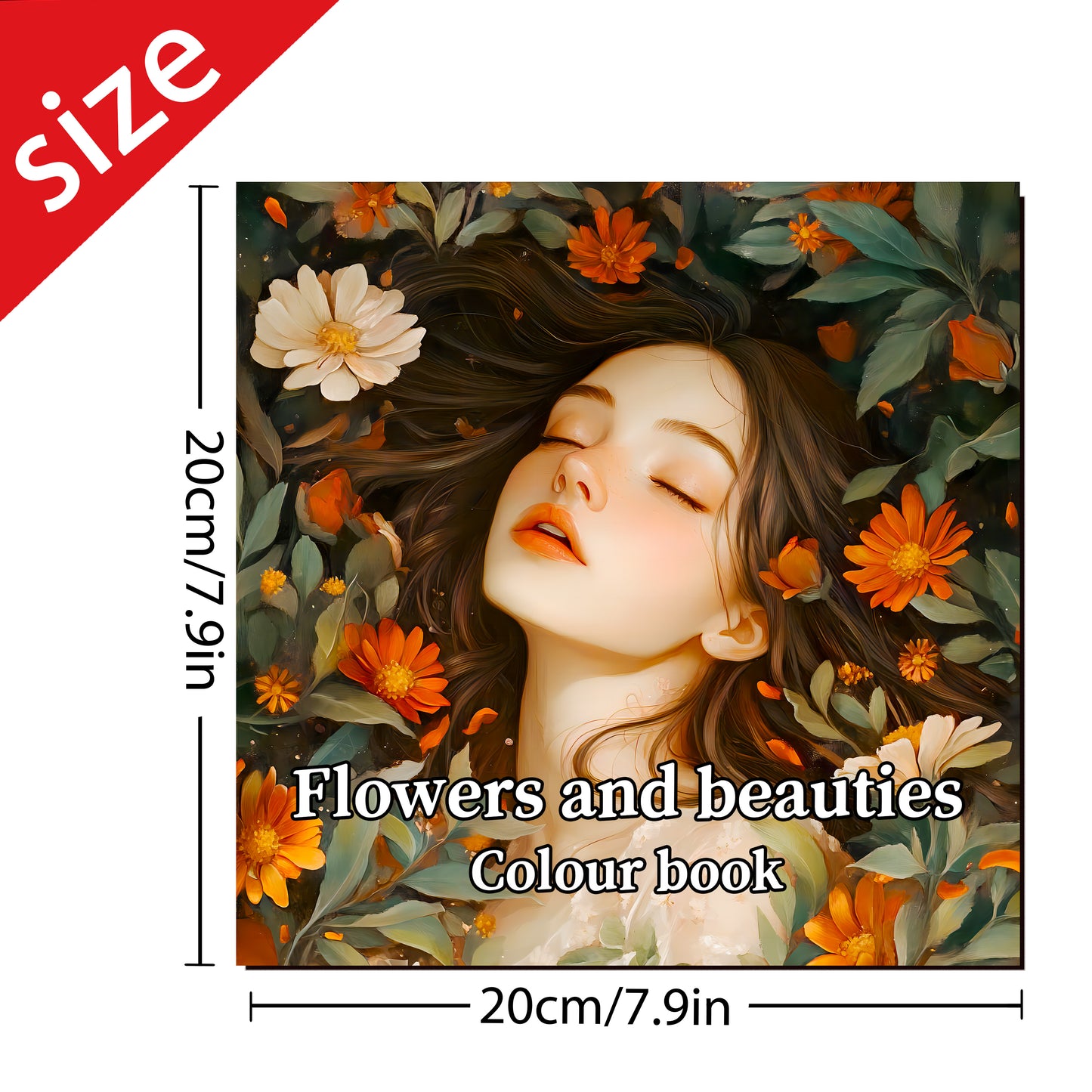 Art Therapy Coloring Book For Adults And Kids Stress Relief With Flowers And Beautiful Women Themes 4