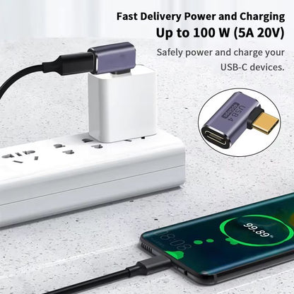 USB40 40Gbps 90 TypeC Adapter  100W Fast Charging  Data Converter For MacBook 3