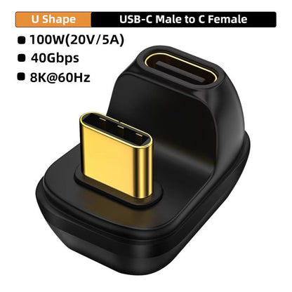 USB40 40Gbps 90 TypeC Adapter  100W Fast Charging  Data Converter For MacBook 11
