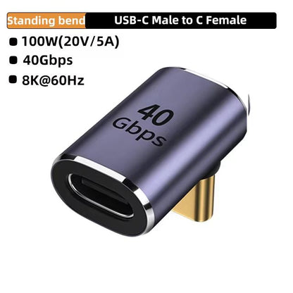 USB40 40Gbps 90 TypeC Adapter  100W Fast Charging  Data Converter For MacBook 5