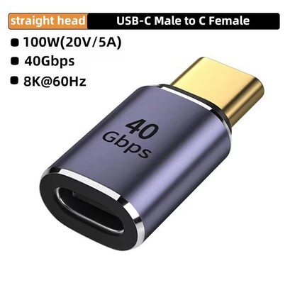 USB40 40Gbps 90 TypeC Adapter  100W Fast Charging  Data Converter For MacBook 6