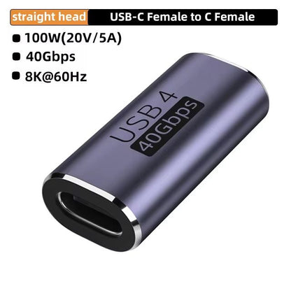 USB40 40Gbps 90 TypeC Adapter  100W Fast Charging  Data Converter For MacBook 8