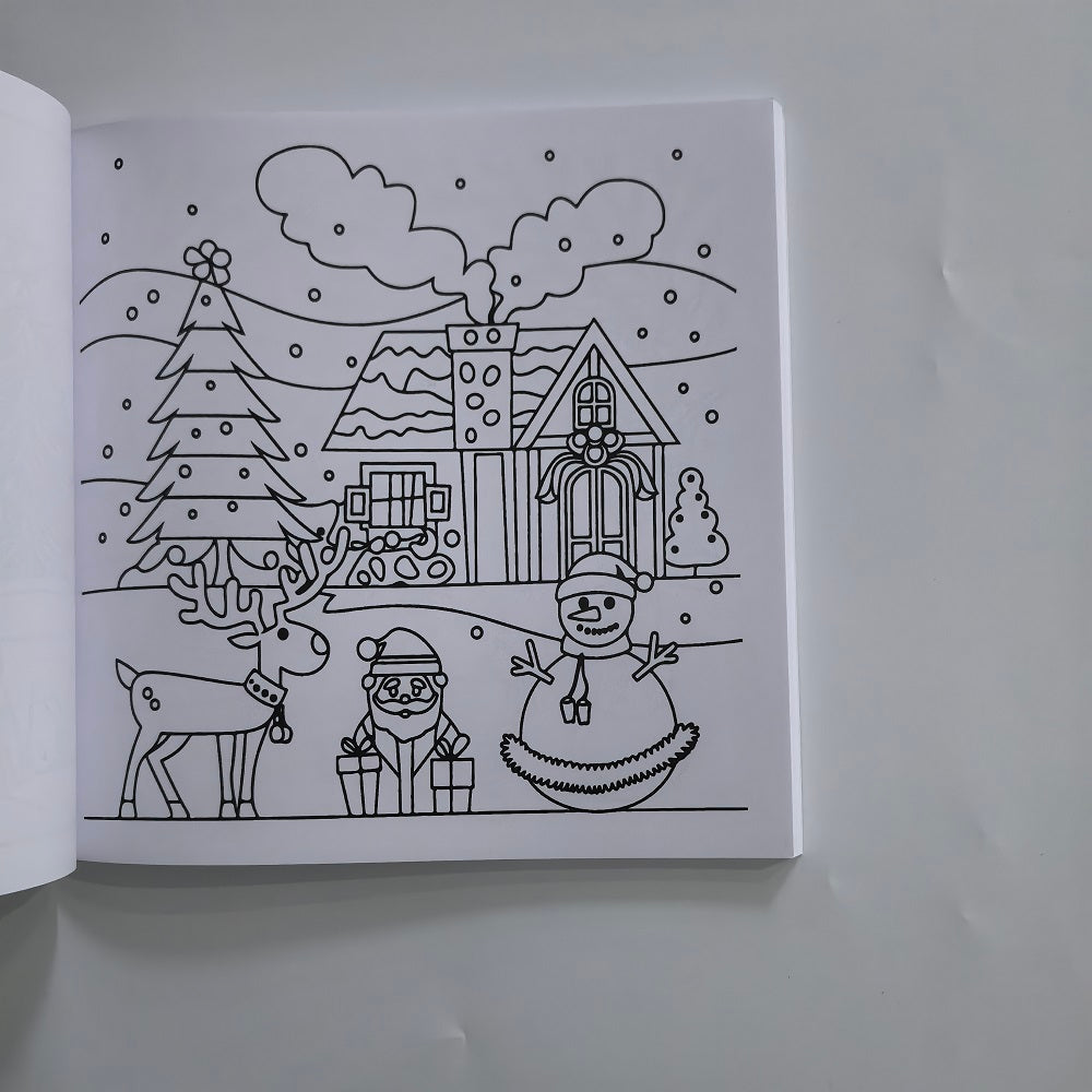 Cozy Christmas Coloring Book Bold And Easy Designs For Adults And Teens Perfect English Version Hol 4
