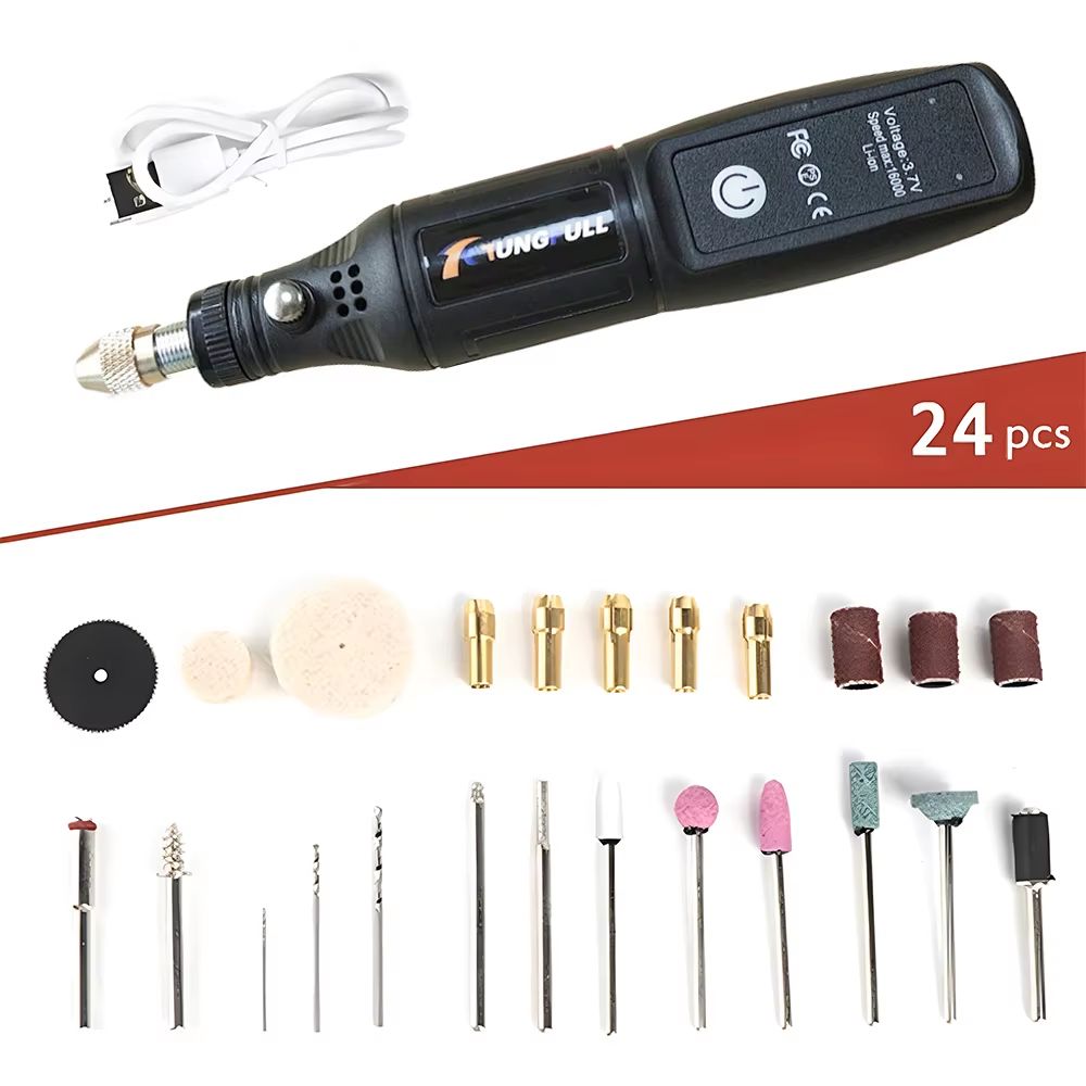 Mini Electric USB Wireless Drill  Handheld Rotary Tool For Woodworking  Engraving 7