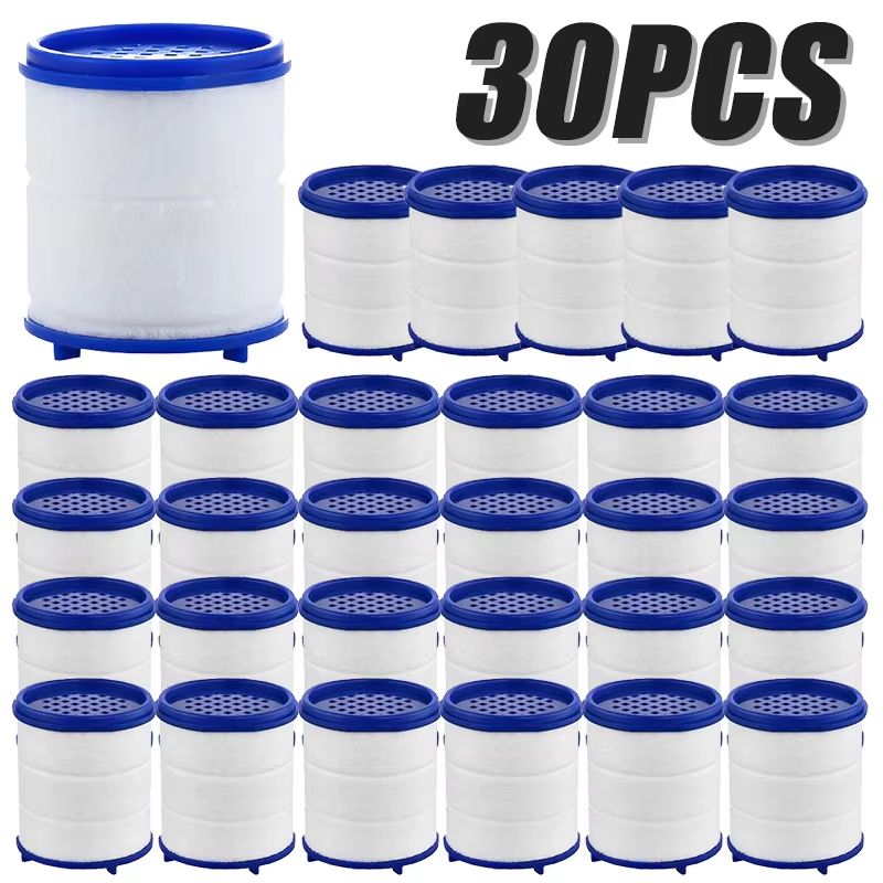 30PCS Faucet  Shower Water Filter Cartridges  Dual PP Cotton Replacement For Kitchen  Bath 8