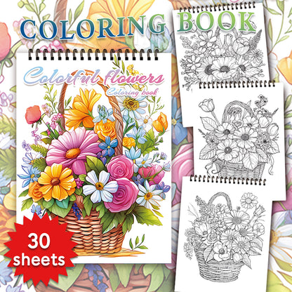 Women's Adult Coloring Book, Single-Sided Sheets, Spiral Bound, Drawing Book, Ideal Birthday and Holiday