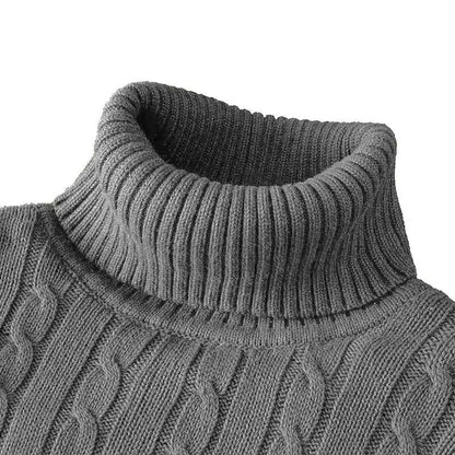 Mens Turtleneck Sweater  Casual Rollneck Knitted Wool Jumper For Warmth 11