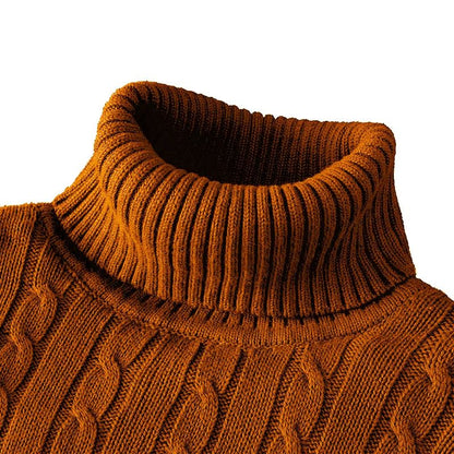 Mens Turtleneck Sweater  Casual Rollneck Knitted Wool Jumper For Warmth 14