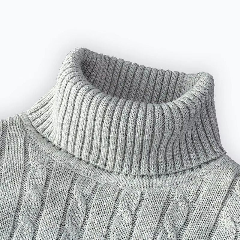 Mens Turtleneck Sweater  Casual Rollneck Knitted Wool Jumper For Warmth 15