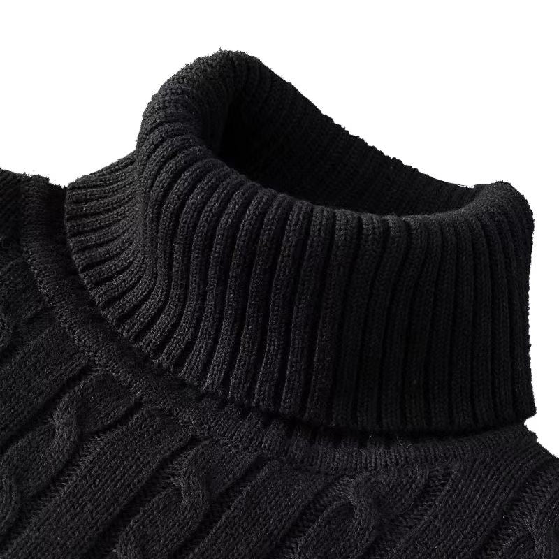 Mens Turtleneck Sweater  Casual Rollneck Knitted Wool Jumper For Warmth 2