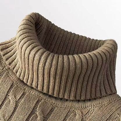 Mens Turtleneck Sweater  Casual Rollneck Knitted Wool Jumper For Warmth 7