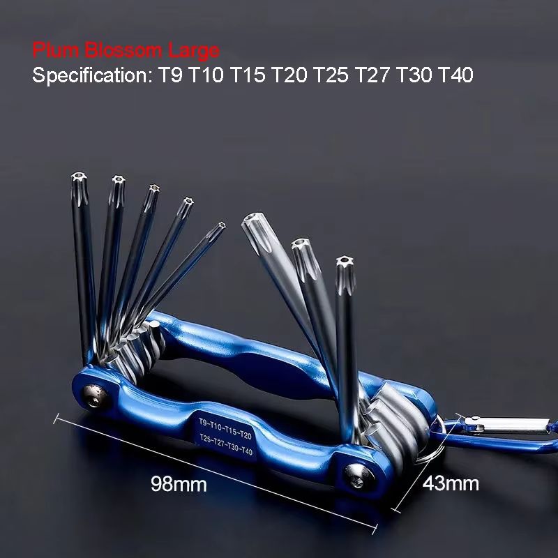 Portable Folding Hex Wrench Set  Allen Keys Torx And Hexagonal Spanners For Home  Workshop 9