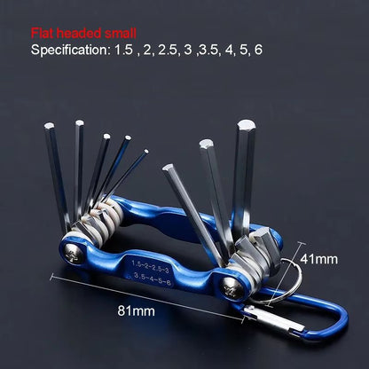 Portable Folding Hex Wrench Set  Allen Keys Torx And Hexagonal Spanners For Home  Workshop 6
