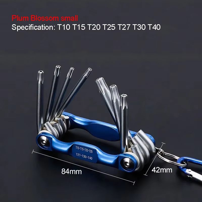 Portable Folding Hex Wrench Set  Allen Keys Torx And Hexagonal Spanners For Home  Workshop 8