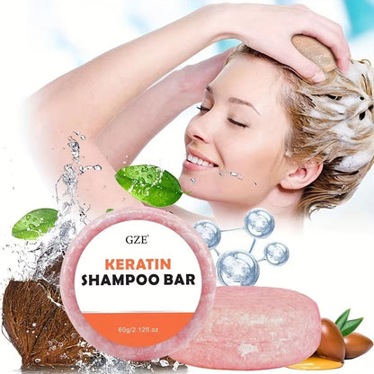 Keratin Shampoo Bar  Thickening  AntiFrizz Soap For Dry Damaged Curly Or ColorTreated Hair 3