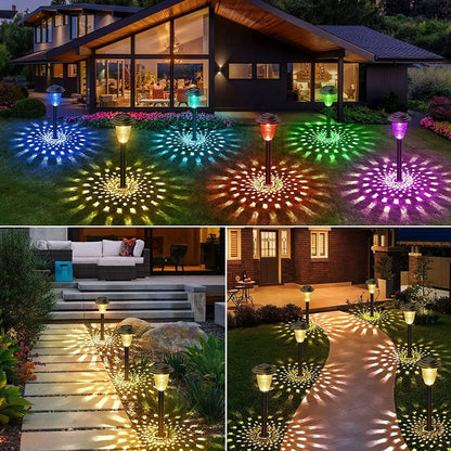 Outdoor Solar Pathway Lights With Color Changing LED 1