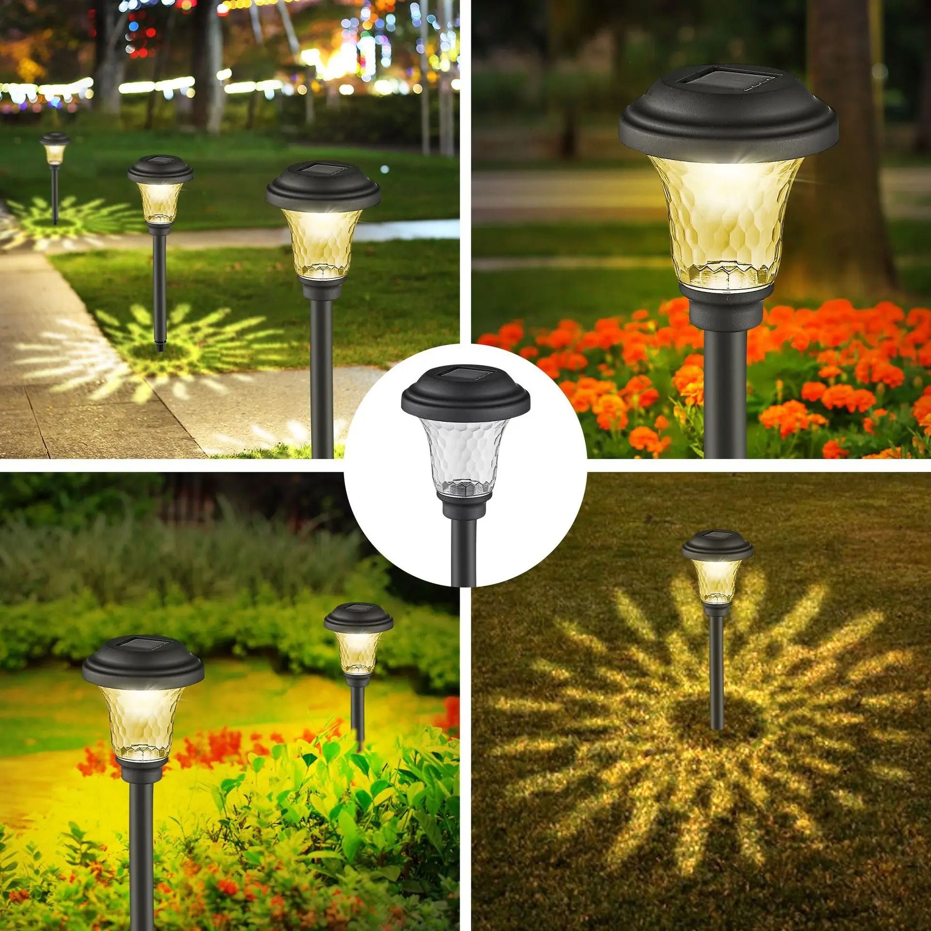 Outdoor Solar Pathway Lights With Color Changing LED 2