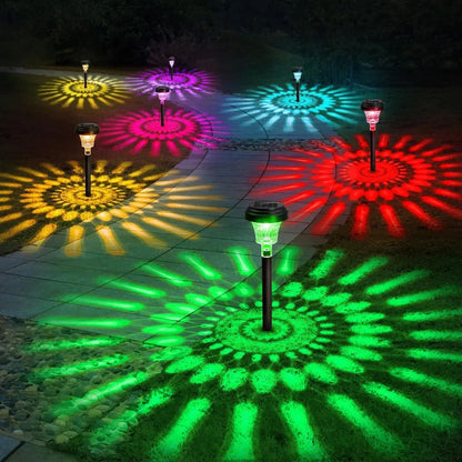 Outdoor Solar Pathway Lights With Color Changing LED 7