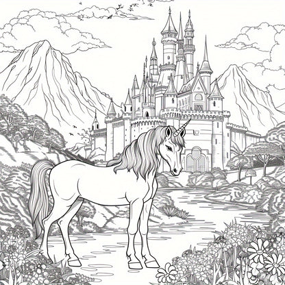 Artistry Floral Castle Coloring Book, for Stress Reduction and Soothing Stress Relief, A Creative Colouring Gift