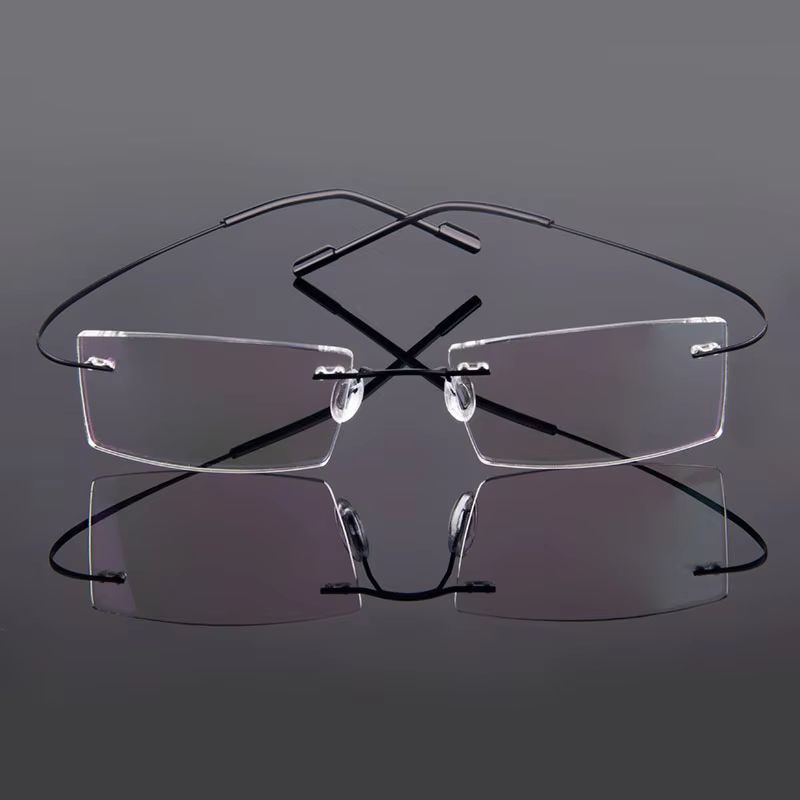 Gmei Rimless Optical Glasses  Ultralight Flexible Memory Alloy Eyeglass Frames For Men  Women 1